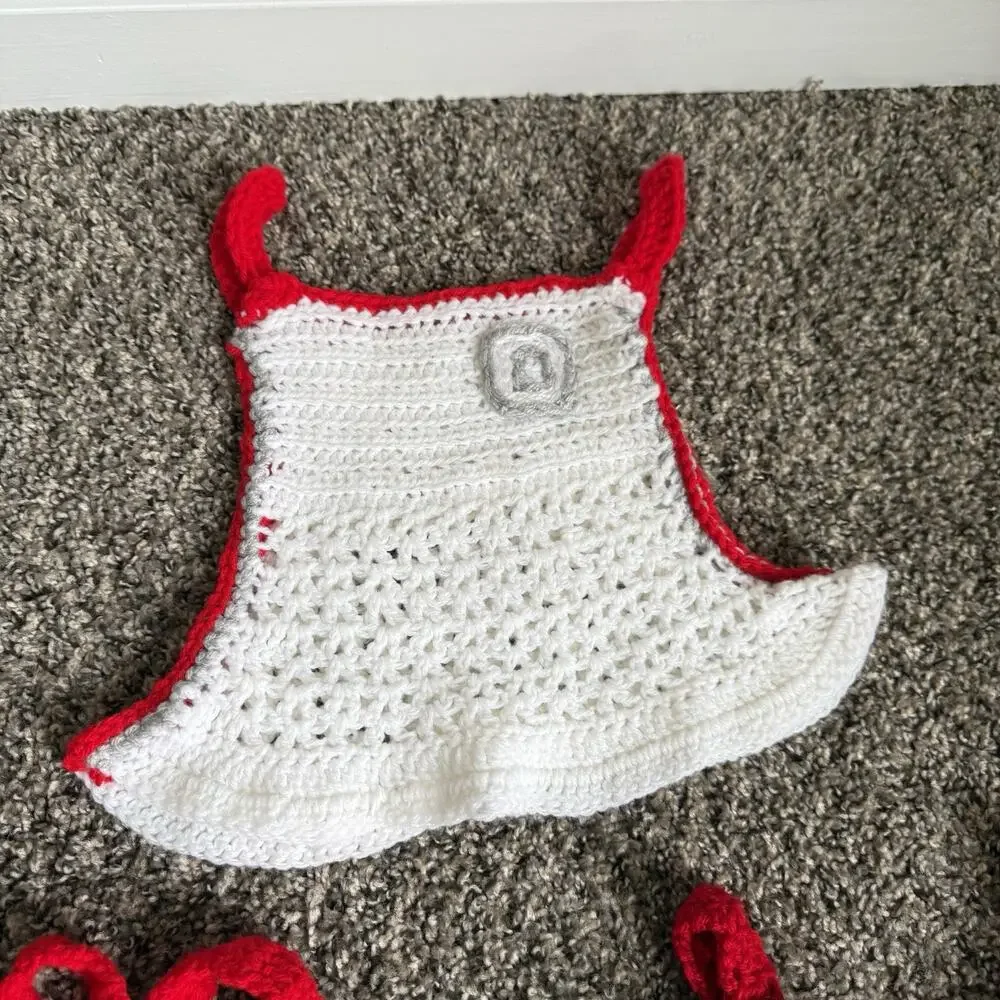 Ohio state Buckeyes baby clothes Lot Buckeyes baby 0-3 Months Crotchet Handmade